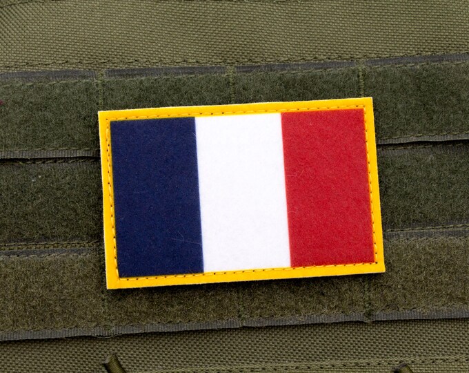 Flag of France hook and loop patch Drapeau de la France