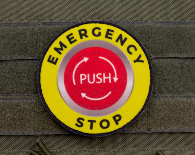 Emergency Stop Button Funny Morale Patch