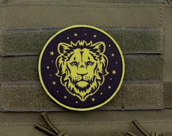 Leo Zodiac Patch | Horoscope Sign Morale Badge | Printed Felt Astrology Patch
