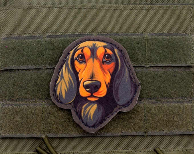 Dachshund Patch – Cartoon Style