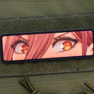 Power eyes Chainsaw Man anime hook and loop patch