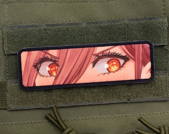 Power eyes Chainsaw Man anime hook and loop patch