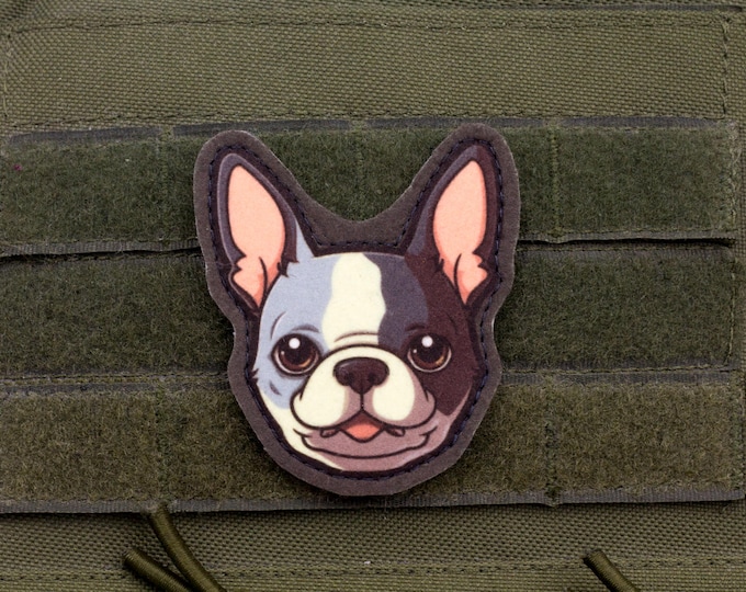Boston Terrier Patch – Cartoon Style