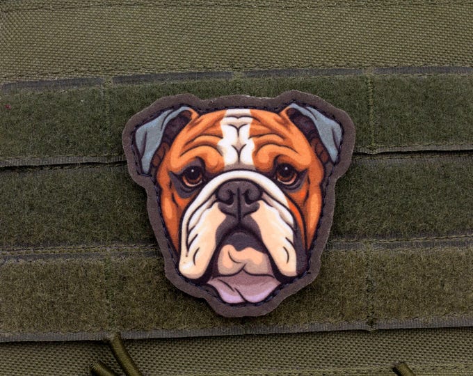 Bulldog Patch – Cartoon Style