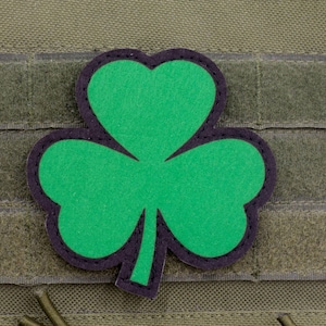 Filtklöverbladstygn | Lucky Shamrock kardborreband Morale-tygn