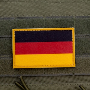 German Flag Patch | 3.2″ x 2″ Hook and Loop Morale Patch | Sublimated Felt | deutschland flagge