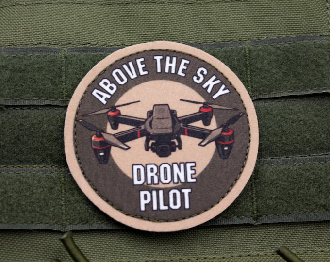Above the sky Drone pilot camouflage hook and loop patch