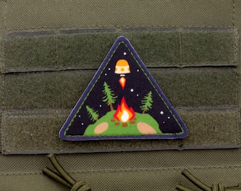 Green Planet Triangle Patch – Space Camp Adventure Design