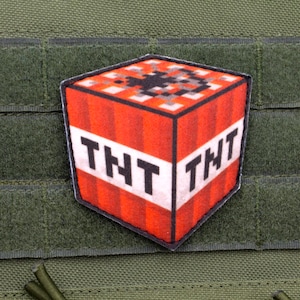 TNT video game morale hook and loop patch