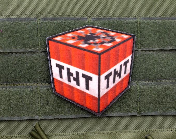TNT video game morale hook and loop patch