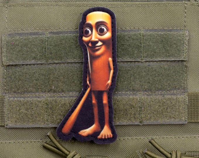 Tung Tung Tung Sahur italian brainrot tiktok meme hook and loop morale patch