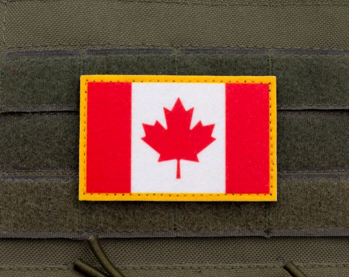 Canada Maple leaf flag hook and loop patch