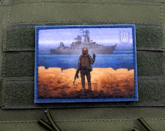 Russian Warship Go F**k Yourself hook and loop patch