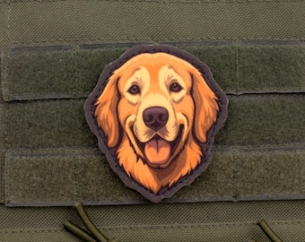 Écusson Golden Retriever - Style cartoon