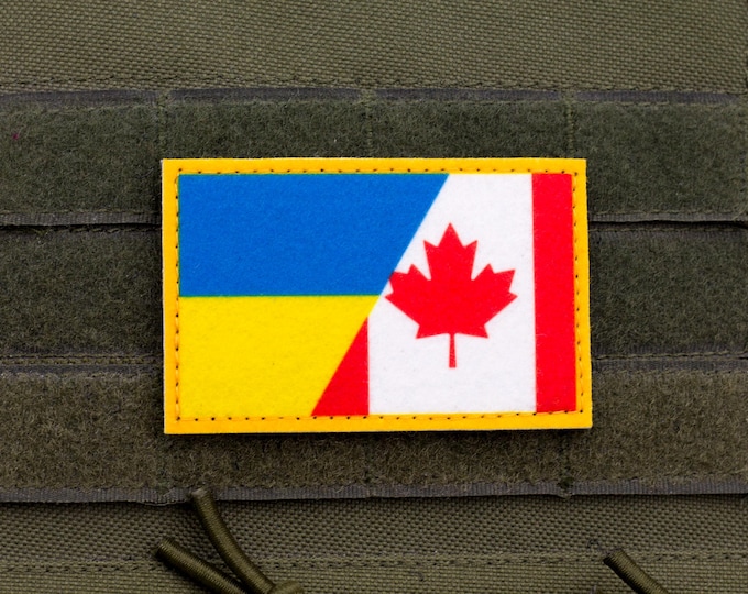 Canada and Ukraine Flag Patch