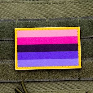 Omnisexuality LGBT flag hook and loop patch