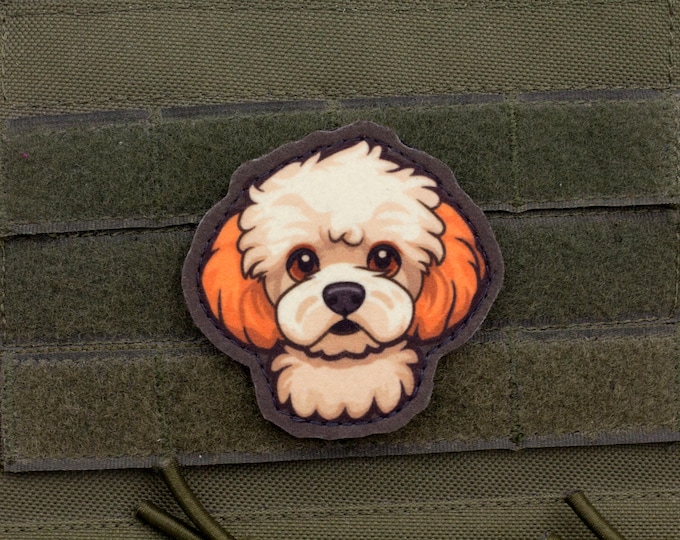Maltipoo Patch – Cartoon Style