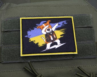 Ukrainian Dog Patron hook and loop morale patch