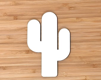 Cactus Dry Erase White Board Chalkboard | BOHO, Kids, Retro, Desert Decor | Laser Cut Wood Reversible Memo Board | Various Sizes | Kids Room