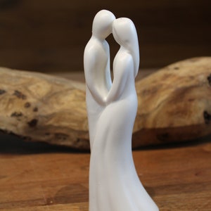 Figur aus Keramik Liebespaar Weiß, Höhe 22 cm Bild 4