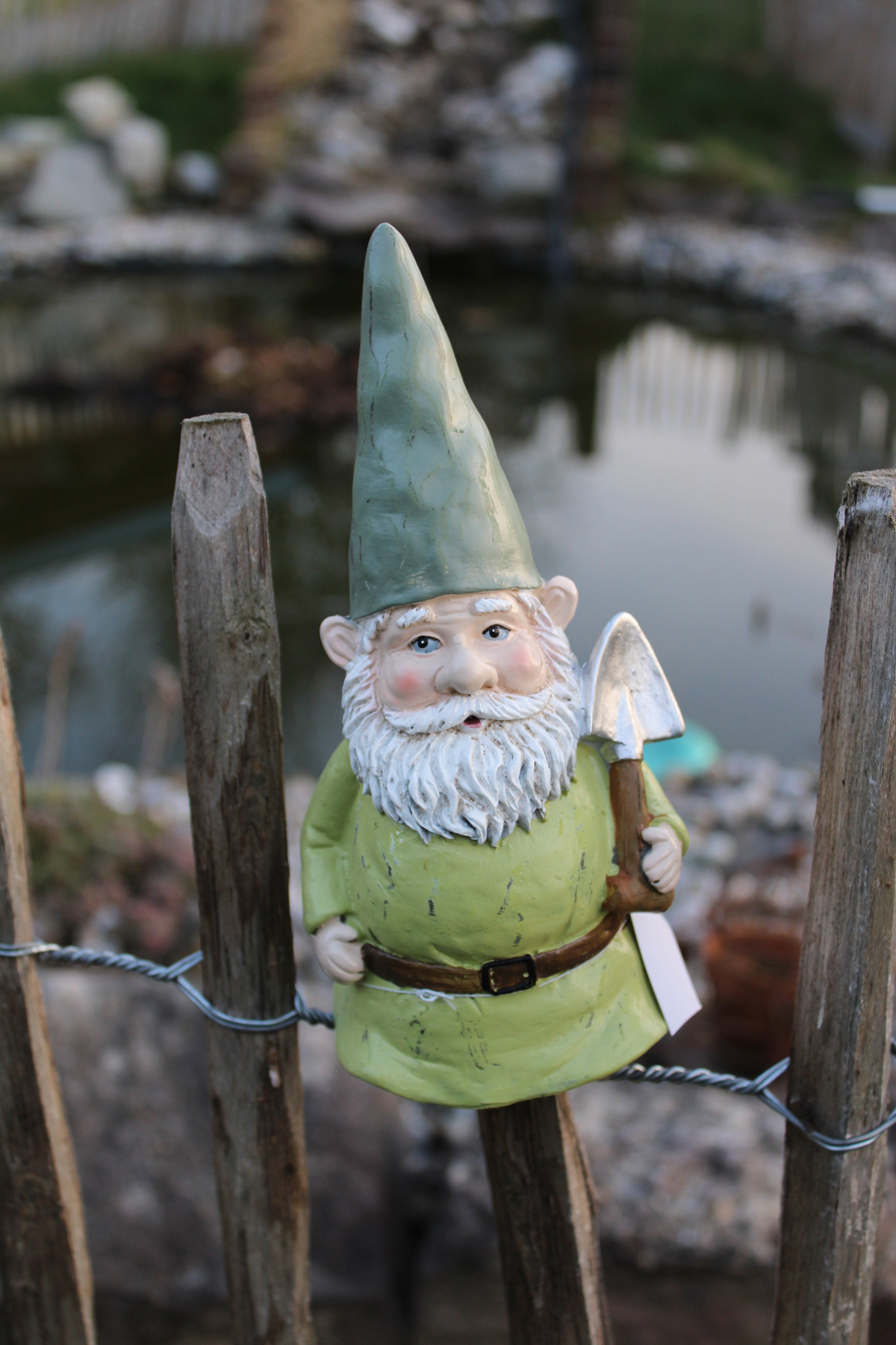 Fence Stool, Post Stool Garden Gnome, Garden Decoration Gnome Made of ...
