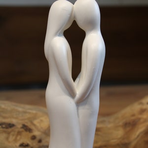 Figur aus Keramik Liebespaar Weiß, Höhe 22 cm Bild 7