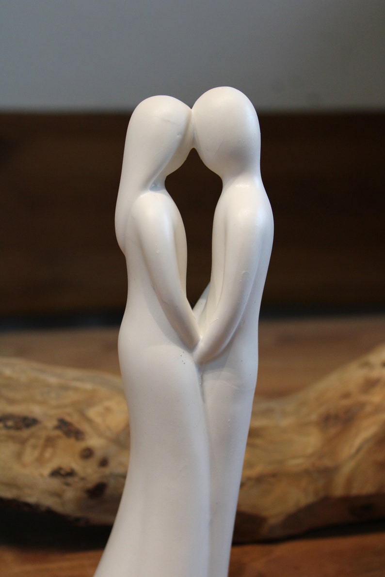 Figur aus Keramik Liebespaar Weiß, Höhe 22 cm Bild 7