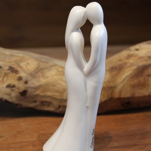 Figur aus Keramik Liebespaar Weiß, Höhe 22 cm Bild 3