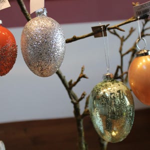 Easter eggs made of glass, Easter decoration, Easter, gifts for Easter, Easter eggs to hang