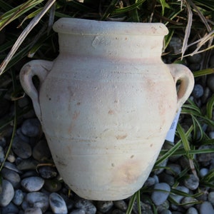 Lying amphora made of white terracotta, length 24 cm, amphora for the rock garden image 4