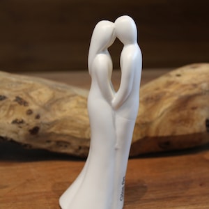 Figur aus Keramik Liebespaar Weiß, Höhe 22 cm Bild 1
