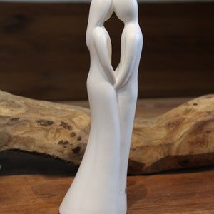 Figur aus Keramik Liebespaar Weiß, Höhe 22 cm Bild 2