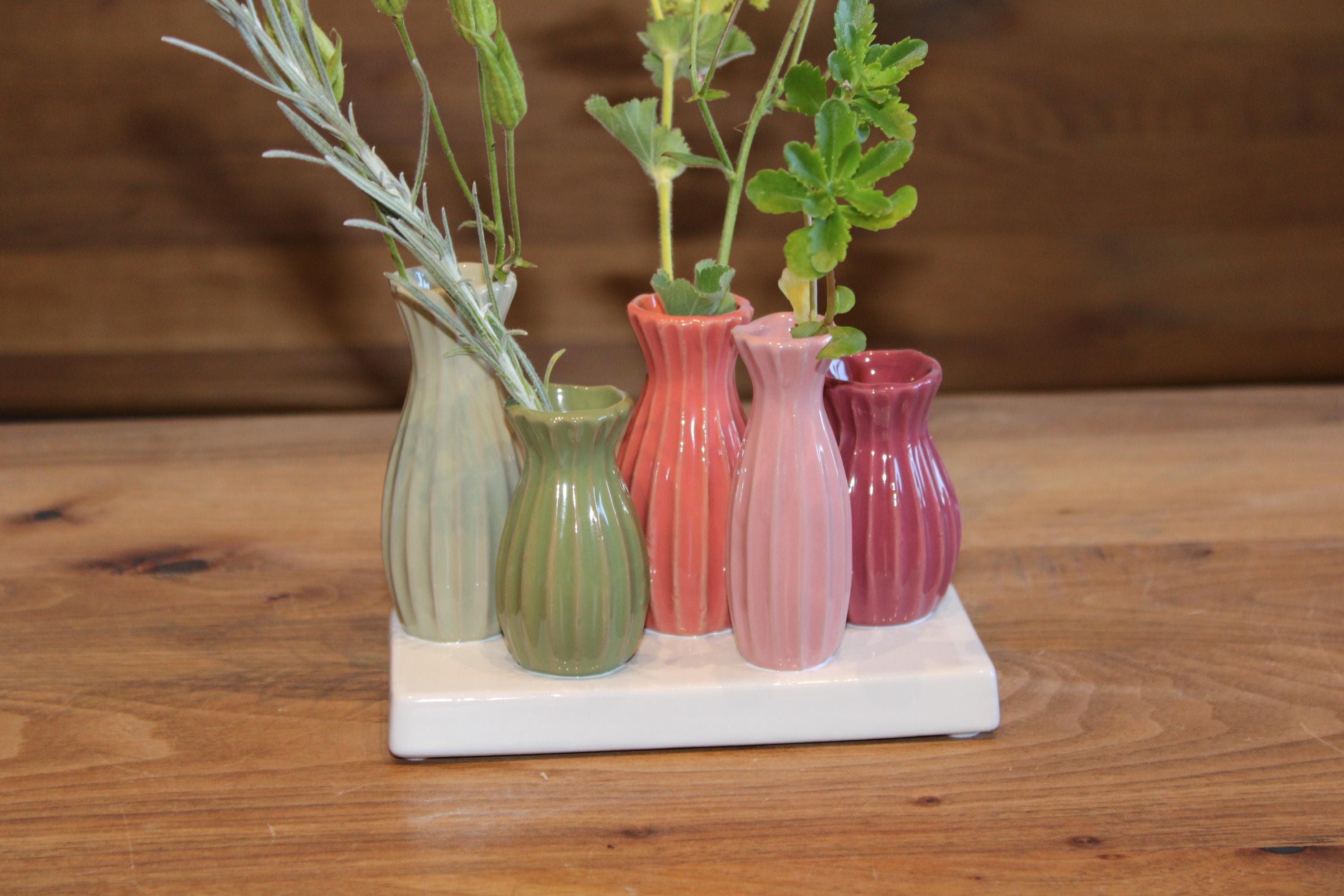 Skandinavische Deko Jinfa Handgefertigte Keramik Blumenvasen Set