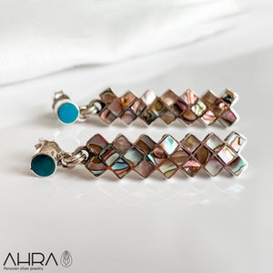 950 silver earring, Peruvian jewelry, Inca jewelry, Peruvian jewelry.