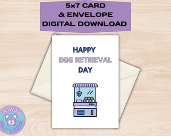 Tarjeta y sobre descargables de recuperación de huevos 5x7