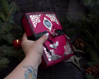 Handmade Leather Grimoire Journal, Vintage Style Book of Shadows