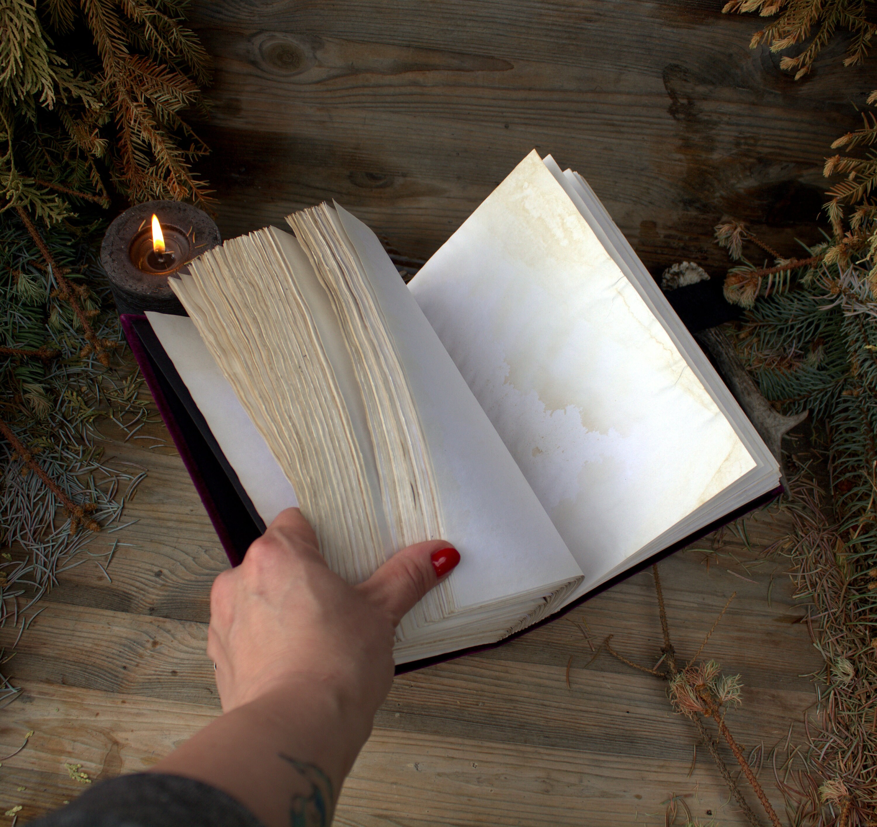 handmade-book-of-shadows-journal-handmade-journal-velvet-grimoire