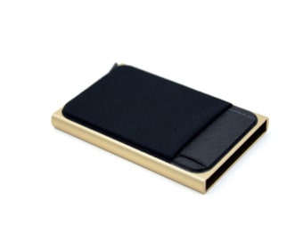 Automatic Pop-up Business Card Case Anti-RFID Card Case Bank Card Box Metal Entrainment Elastic Cloth Card Sticker Large Capacity