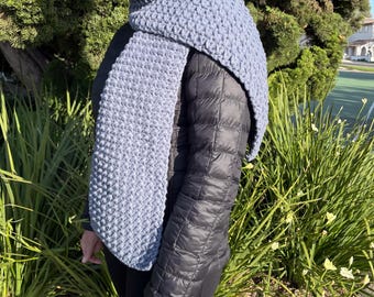 Crochet Bree Scarf | Cozy Unisex Handmade Scarf | Warm Layering Accessory in Acrylic-Polyester Blend