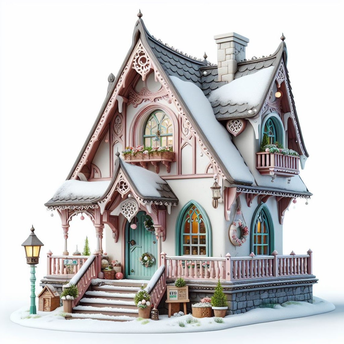Elf House Clipart, 10 JPG Images. COMMERCIAL USE. Paper Craft, Card ...