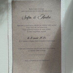 Country wedding invitation with rope image 4