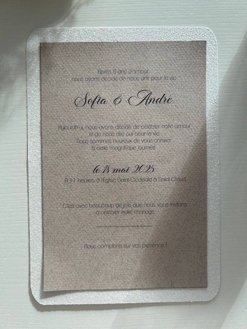 Country wedding invitation with rope image 4