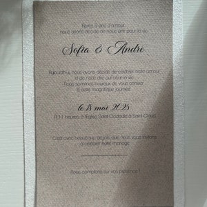 Country wedding invitation with rope image 2
