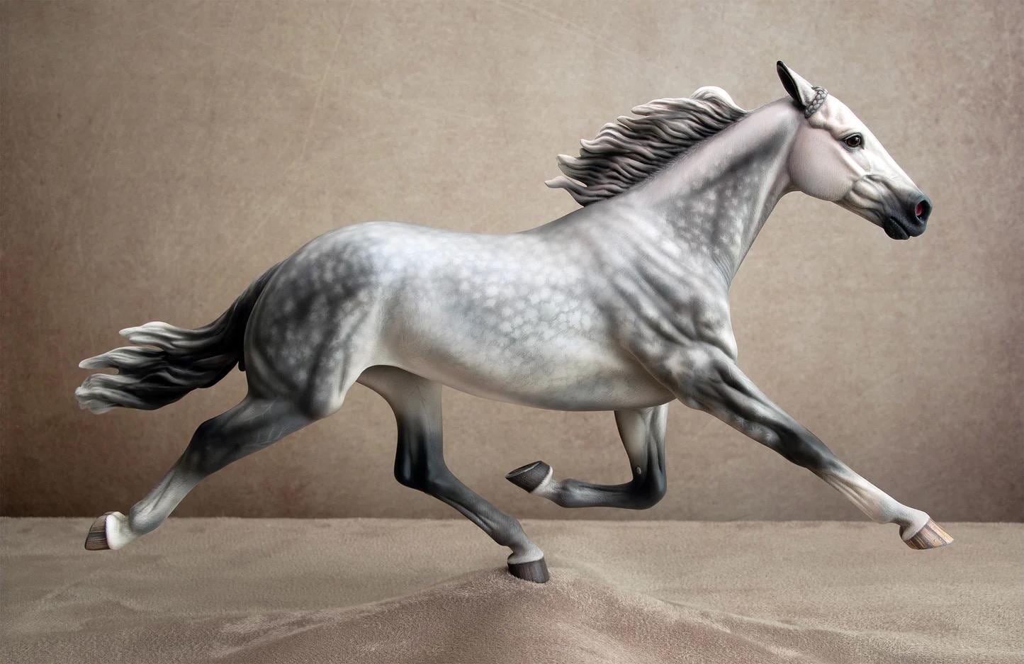 Breyer Best Customs Winner "Hambletina" Handpainted Dapple Grey Standardbred Mare