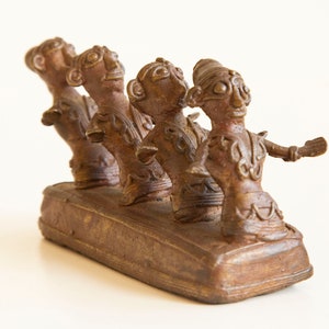 Figurine Décorative En Laiton Style Dhokra Vintage - Art Tribal Artisanal - Neuf