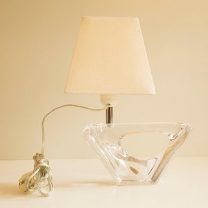 Daum France Crystal Design Table Lamp 1950s Good Vintage Condition