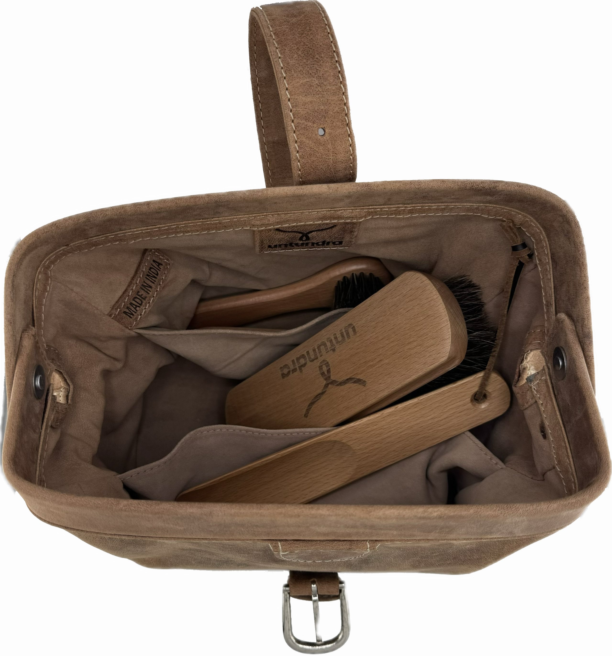 Shoe Shine Kit in a leather carrying bag by untundra gift for him boyfriend husband