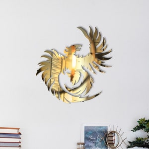 Phoenix Plexiglass Modern Mirror Decor, Livingroom Metal Wall Art, Aesthetic Design, Modern Wall Decor, Mirror Art, Plexi Wall Decor