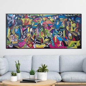 Guernica Metal Poster, Modern Metal Wall Art, Pablo Picasso Art, Art Lovers Gift, Livingroom Decor, Unique Home Gift, Living room Wall Decor