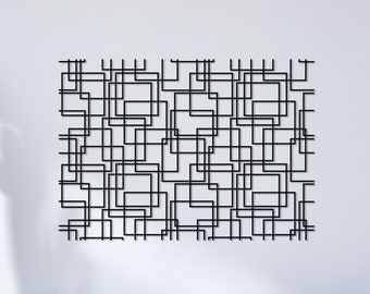 Geometric Metal Wall Art: Modern Abstract Sculpture